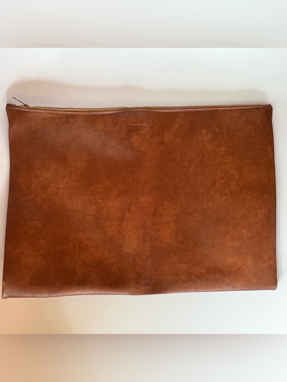 VTG 1980s Amway Portfolio Zipper Brown Faux Leather Door to Door Sales Swag Ofc
